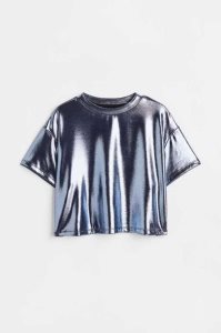 Tops H&M Shimmery Niños Azules | 401893WBO