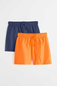 Trajes De Baño H&M 2-pack Shorts Niños Naranjas Negros | 678249CNL