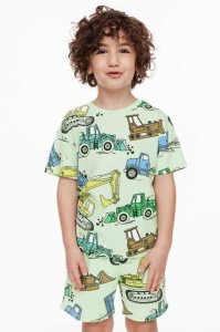 Una sola pieza H&M 2-piece Printed Niños Verdes Claro | 073812MSZ