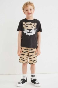 Una sola pieza H&M 2-piece Printed Niños Grises Oscuro | 347892LPT