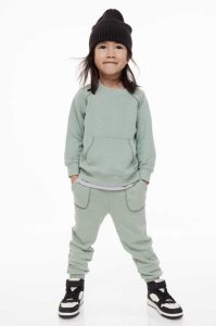 Una sola pieza H&M 2-piece Sweatshirt Niños Verdes Claro | 921853JYZ