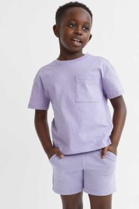 Una sola pieza H&M 2-piece T-shirt and Shorts Niños Morados | 456372JEN