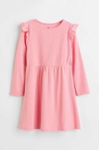 Vestido Corto H&M Acanalado Jersey Niños Morados Claro | 136587OYW