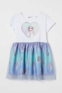 Vestido Corto H&M Printed Tulle Niños Rosas | 438675JRF