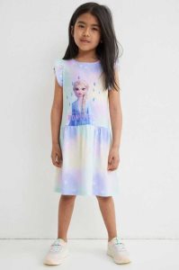 Vestido Corto H&M Printed cotton Niños Rosas Claro | 573189JPO