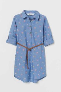 Vestido Corto H&M Shirt Niños Azules Claro | 482307POV