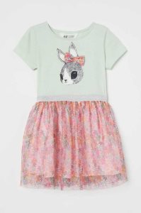 Vestido Corto H&M Tulle-skirt Jersey Niños Azules Claro | 839052PCQ