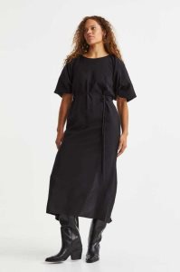 Vestido H&M Balloon-sleeved Tie-belt Mujer Morados Claro | 279561XEZ