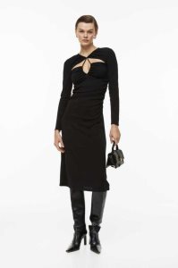 Vestido H&M Cut-out Mujer Negros | 296075OCT