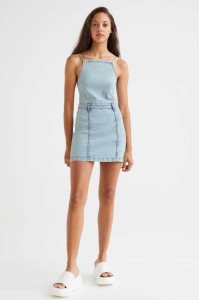 Vestido H&M Denim Bodycon Mujer Azules Claro | 937026QMC