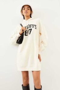 Vestido H&M Encapuchado Sweatshirt Mujer Creme | 524936WDS