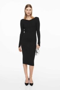 Vestido H&M Rib-knit Bodycon Mujer Grises Oscuro | 319724PCZ