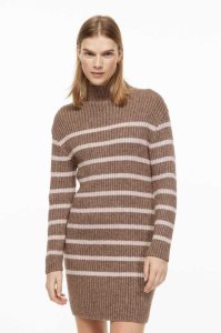 Vestido H&M Rib-knit Mujer Beige Oscuro | 724658KHL