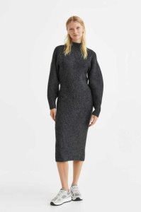 Vestido H&M Rib-knit Mujer Grises Oscuro | 170492EXA