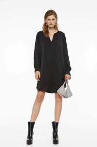 Vestido H&M Satin Mujer Negros | 165829WFJ