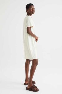 Vestido H&M Terry T-shirt Mujer Amarillos Claro | 416587LAO