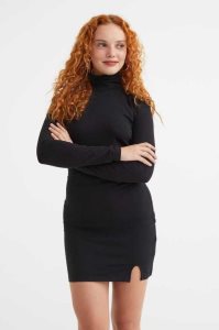 Vestido H&M Turtleneck Bodycon Mujer Marrom Oscuro | 310796FIU