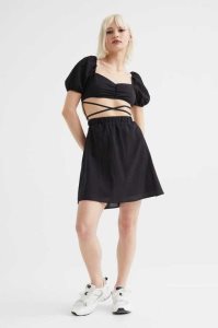 Vestido H&M Two-piece Tie-detail Mujer Negros | 821654BER