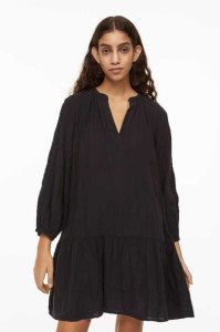 Vestido H&M V-neck Mujer Negros | 948217HTN