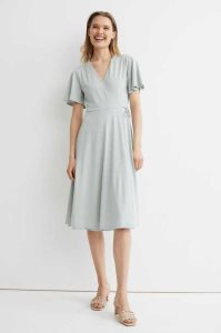 Vestido H&M Wrap Mujer Creme | 341509HWA