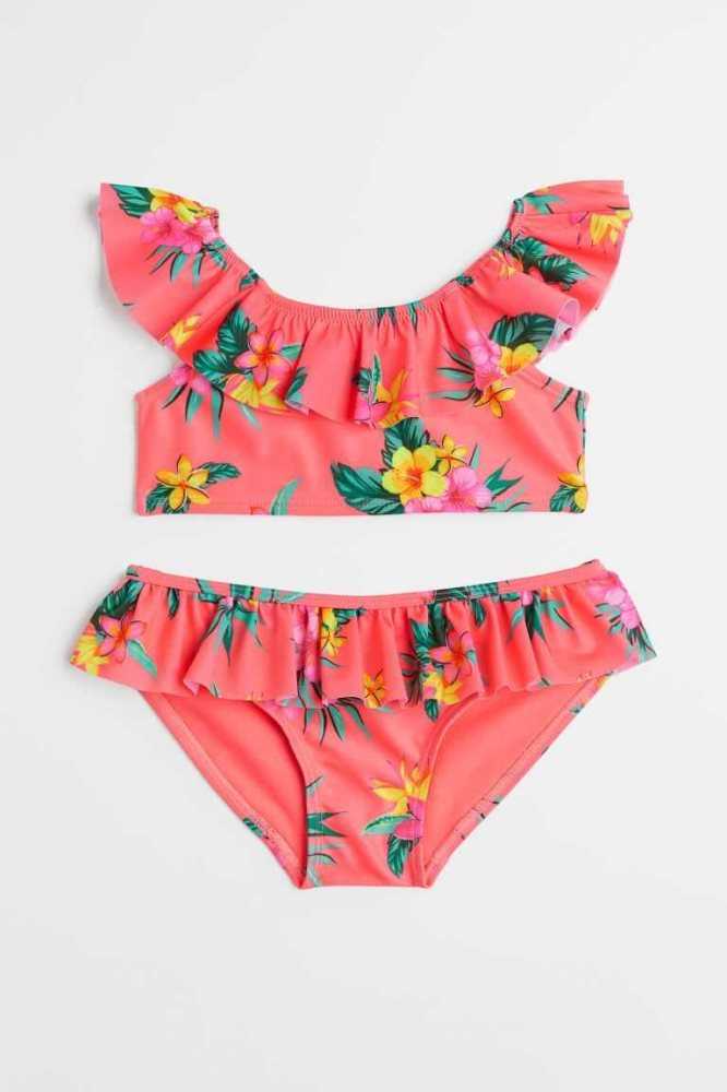 Abajo De Bikini H&M Patterned Ruffled Niños Rosas | 415287JSF