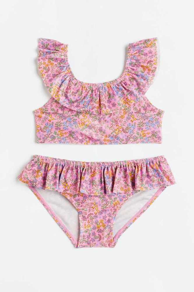 Abajo De Bikini H&M Patterned Ruffled Niños Rosas | 415287JSF