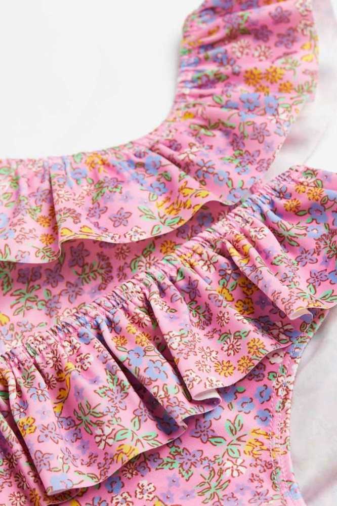 Abajo De Bikini H&M Patterned Ruffled Niños Rosas | 415287JSF