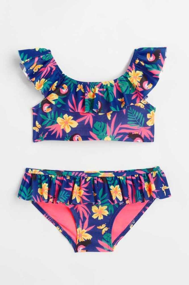 Abajo De Bikini H&M Patterned Ruffled Niños Rosas | 415287JSF