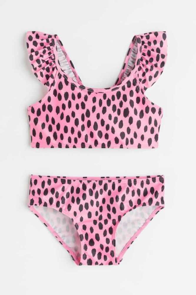 Abajo De Bikini H&M Ruffle-trimmed Niños Turquesa Claro | 468217ZCW