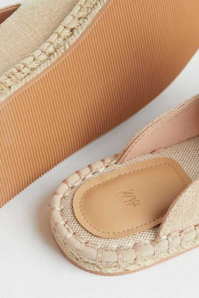 Alpargata H&M Open-heel Espadrilles Mujer Negros | 814503JRP