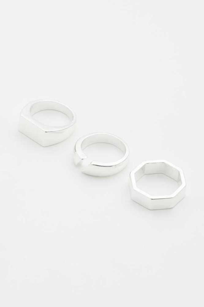 Anillos H&M 3-pack Hombre Plateados | 849637YLA