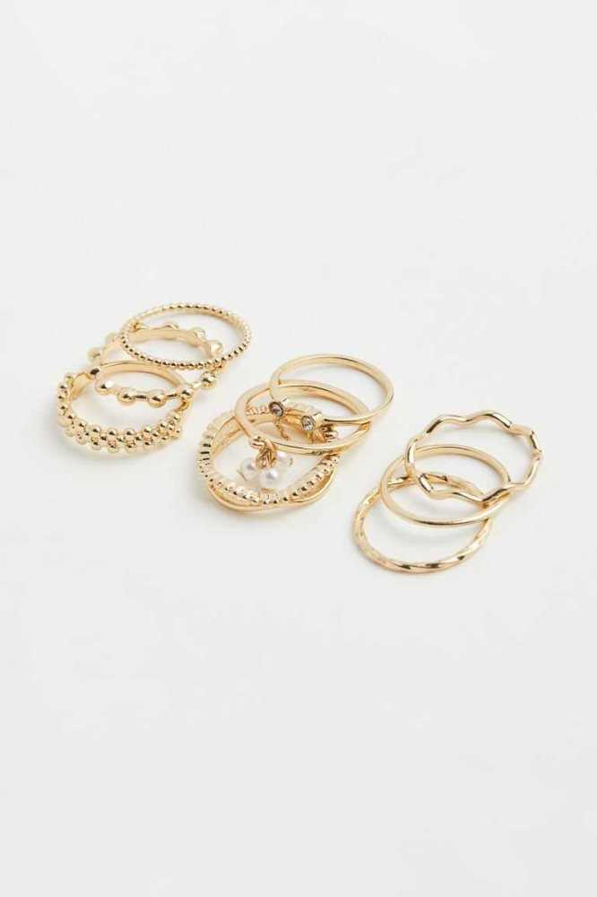 Anillos H&M 9-pack Mujer Plateados | 410928QVS