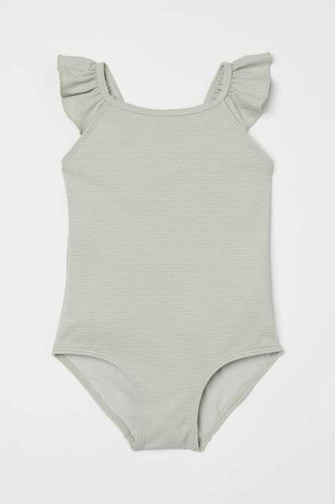 Bañadores H&M Flounced Niños Grises Oscuro | 374526EIP