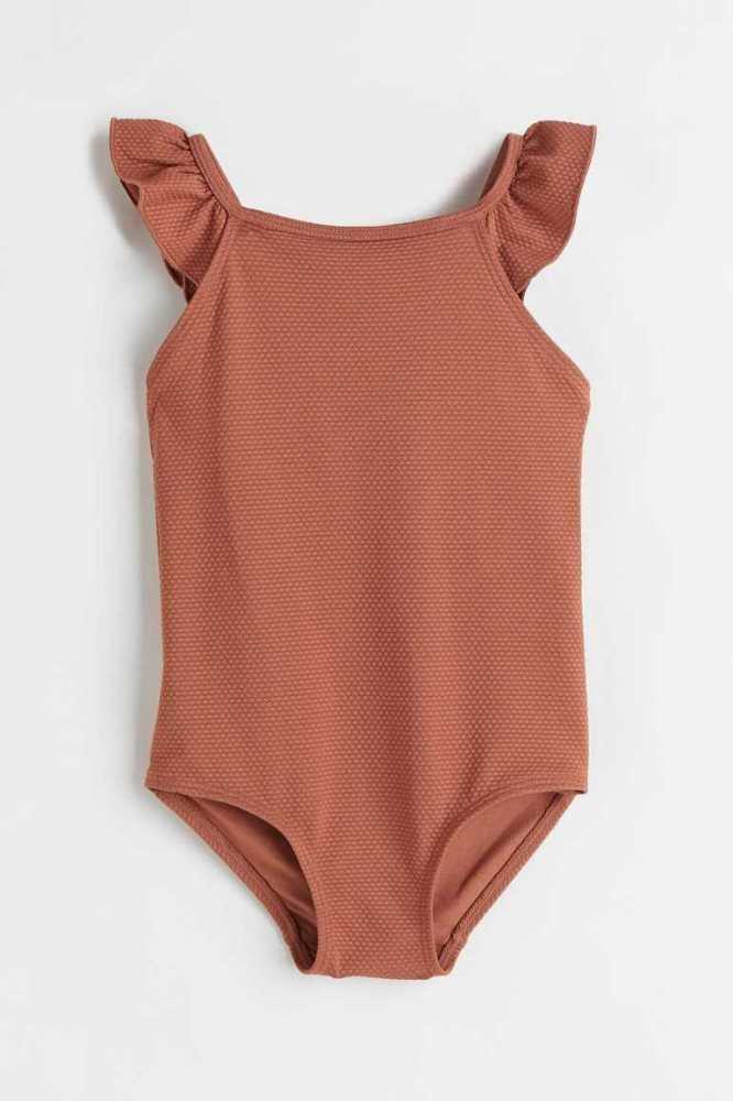 Bañadores H&M Flounced Niños Grises Oscuro | 374526EIP