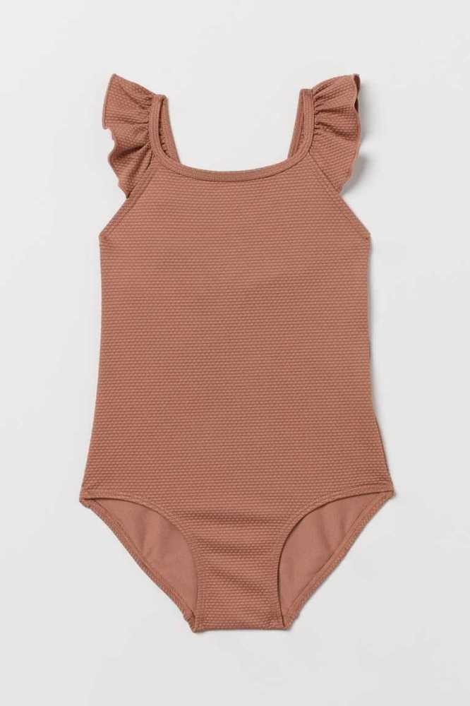 Bañadores H&M Flounced Niños Grises Oscuro | 374526EIP