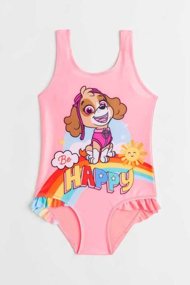 Bañadores H&M Printed Niños Rosas | 097645DBM