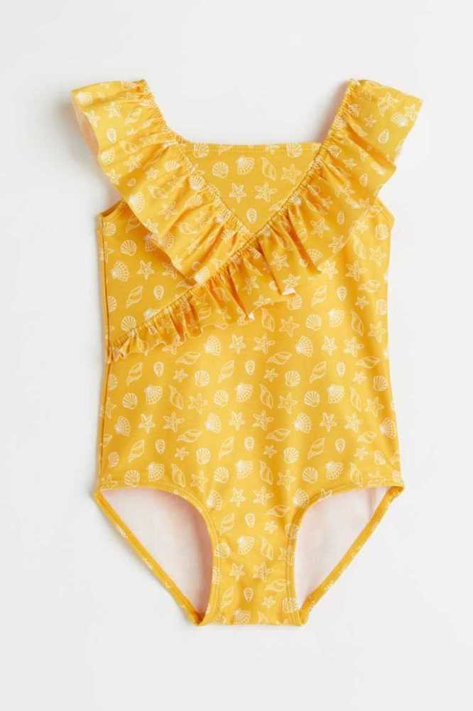 Bañadores H&M Ruffled Niños Amarillos | 859037JEW