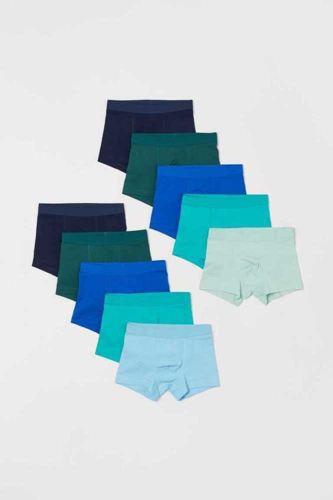 Bermudas H&M 10-pack Boxer Niños Turquesa Grises | 910542YXK