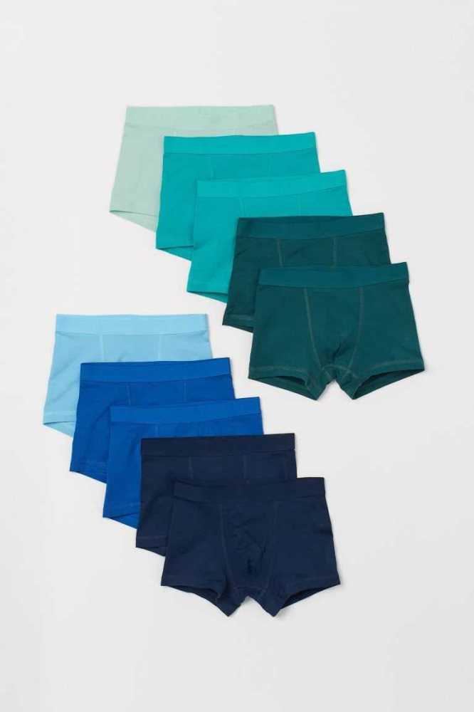 Bermudas H&M 10-pack Boxer Niños Turquesa Grises | 910542YXK