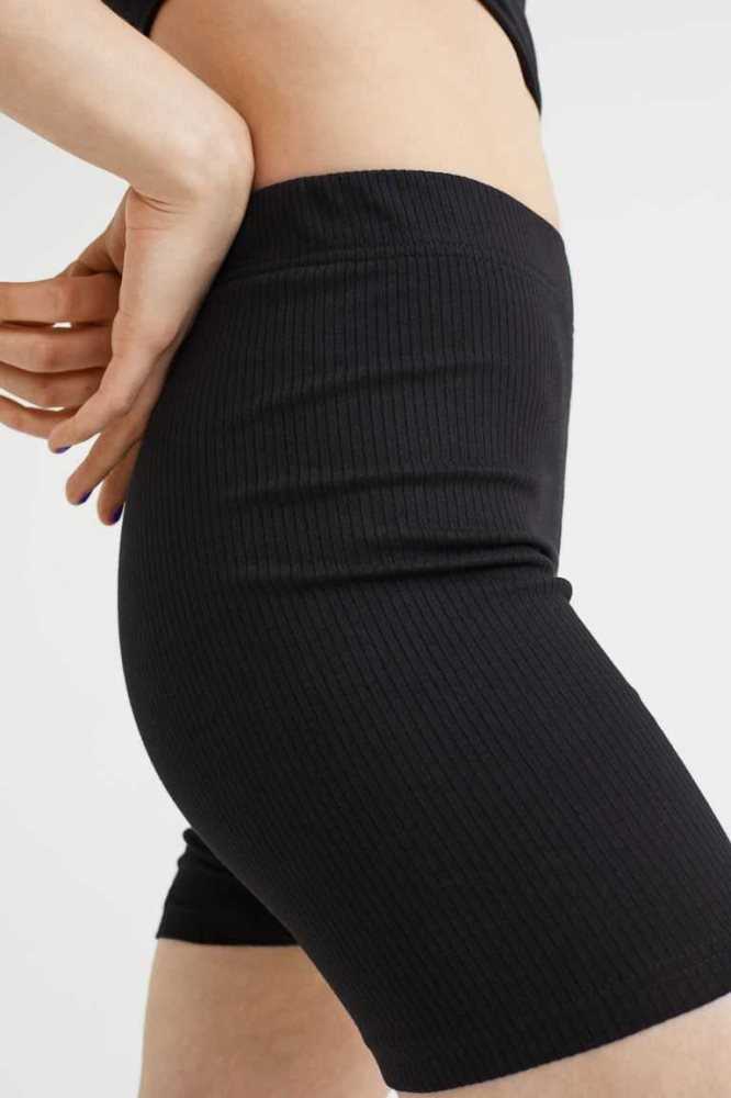 Bermudas H&M 2-pack Bike Mujer Negros | 016275IVH