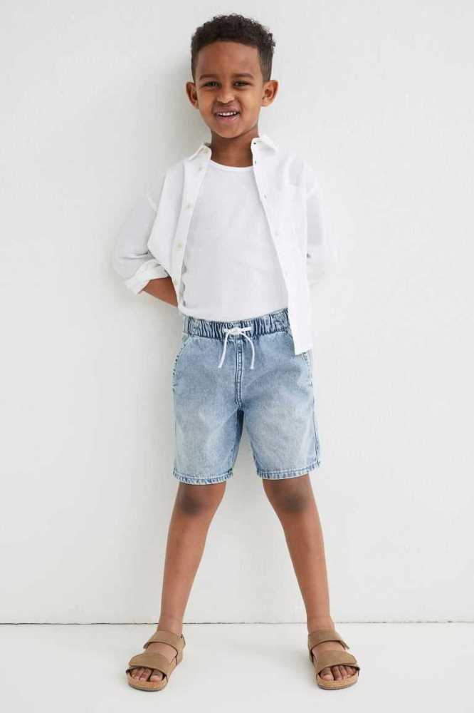 Bermudas H&M 2-pack Denim Niños Azules Azules Claro | 458013YOA