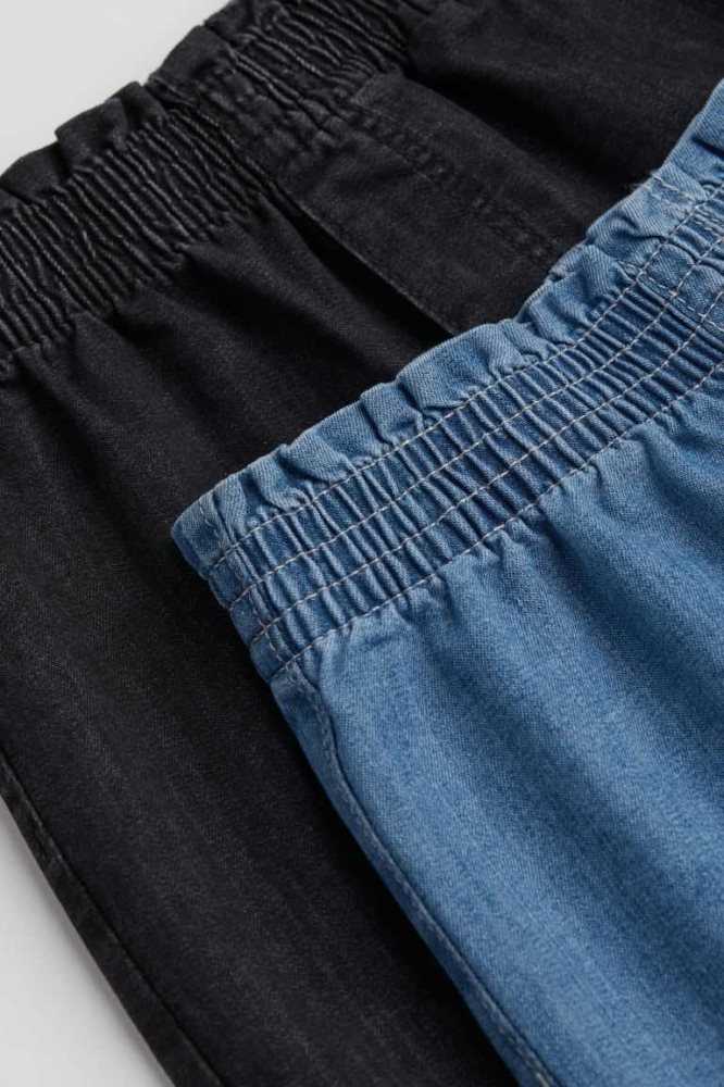 Bermudas H&M 2-pack Denim Niños Azules Azules Claro | 842397LZH