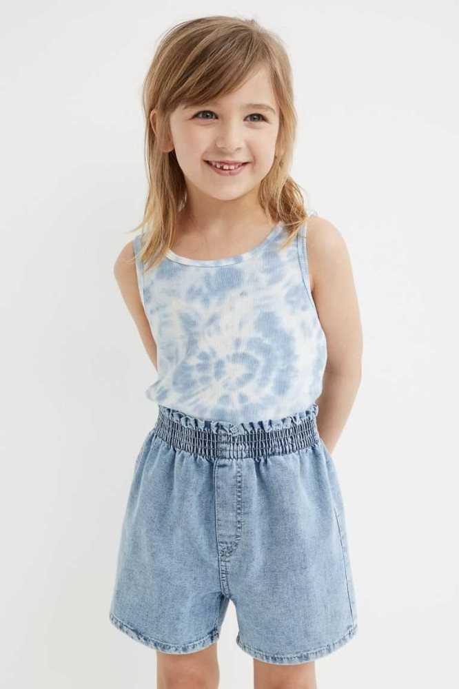 Bermudas H&M 2-pack Denim Niños Azules Azules Claro | 842397LZH