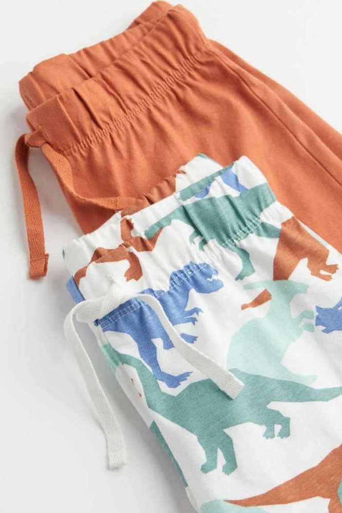 Bermudas H&M 2-pack Jersey Niños Naranjas | 389167LUG