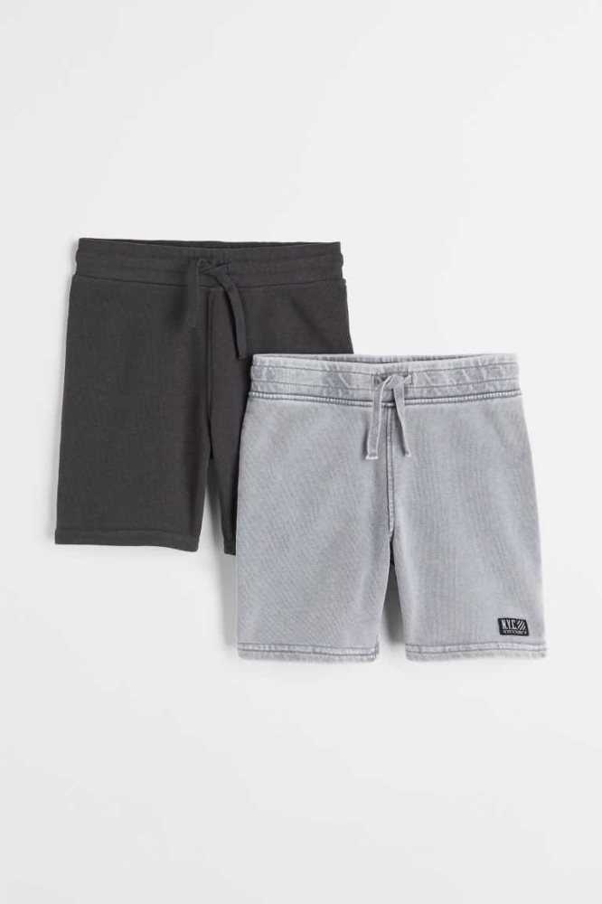 Bermudas H&M 2-pack Niños Grises Beige | 193567ZVX