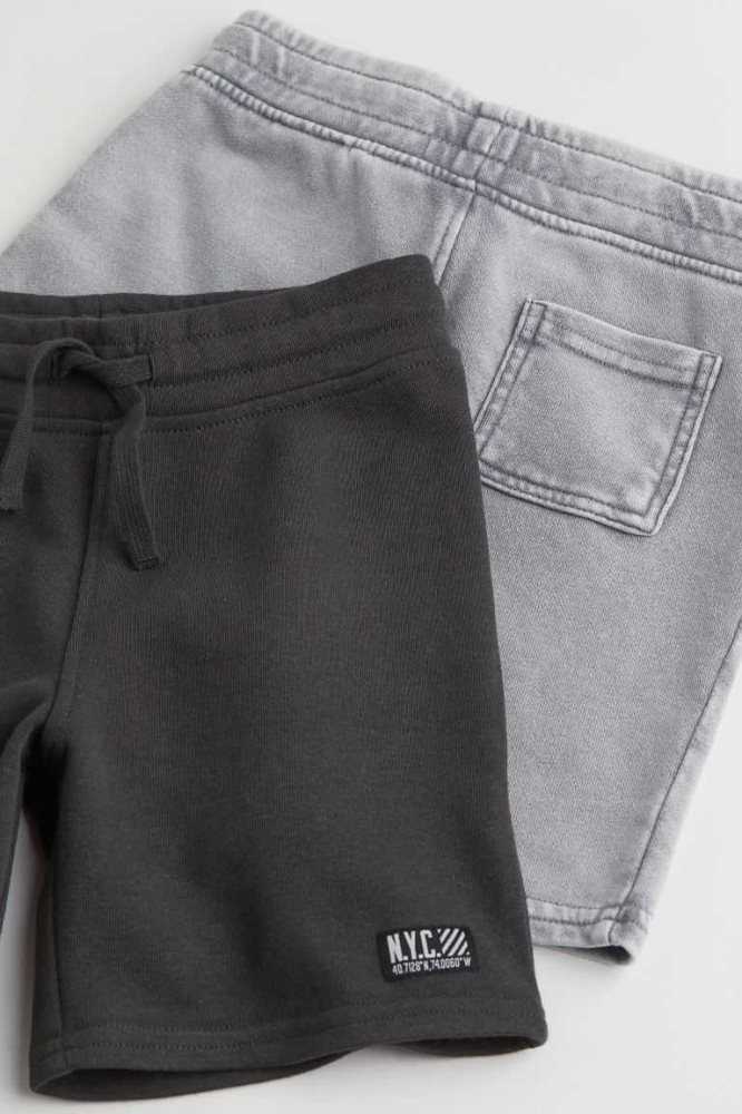 Bermudas H&M 2-pack Niños Grises Beige | 193567ZVX