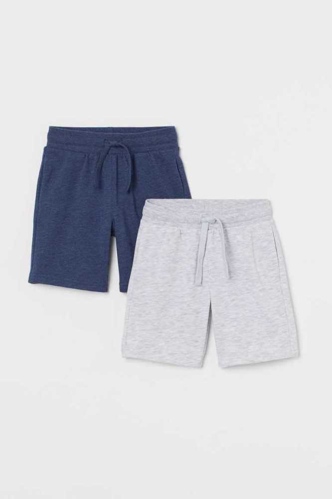 Bermudas H&M 2-pack Niños Grises Claro Azules | 857469APE