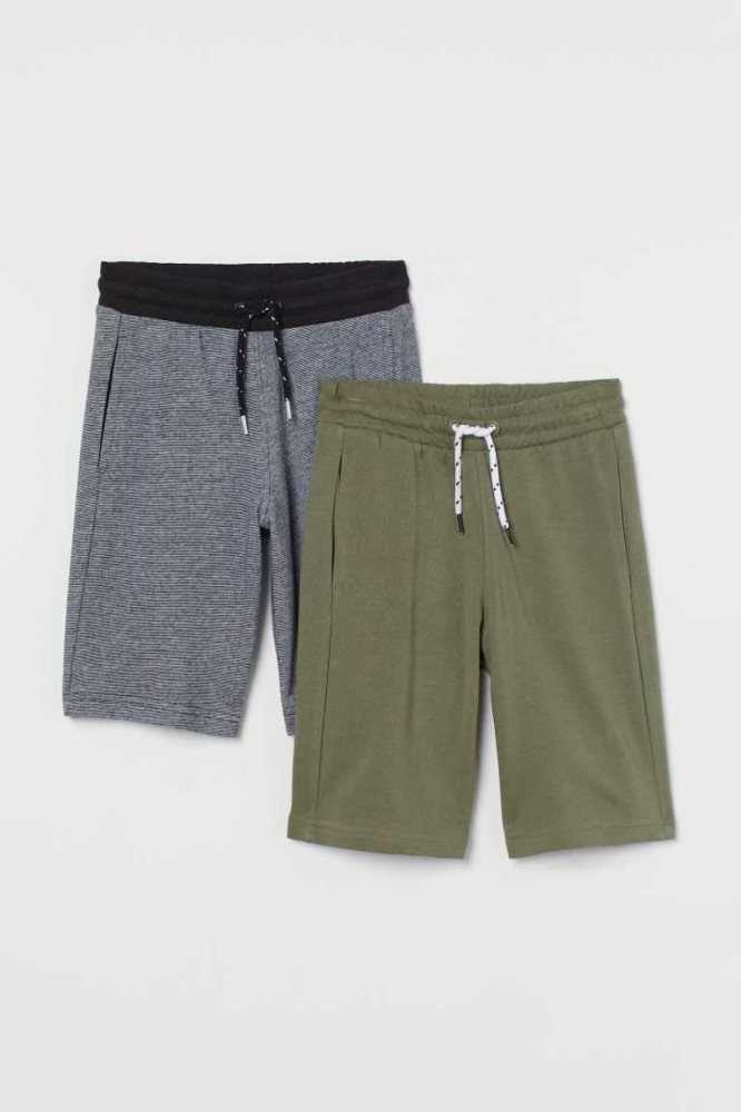 Bermudas H&M 2-pack Niños Negros Beige Oscuro | 769853LWI