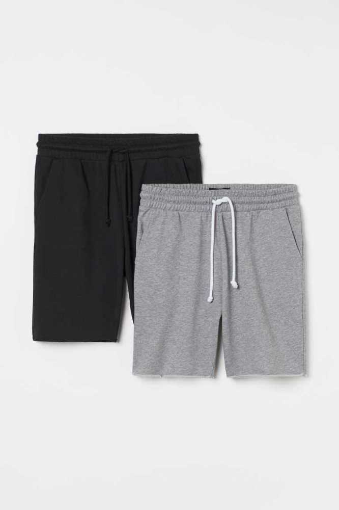 Bermudas H&M 2-pack Regular Fit Hombre Azules Claro Azules Oscuro | 753186PMZ