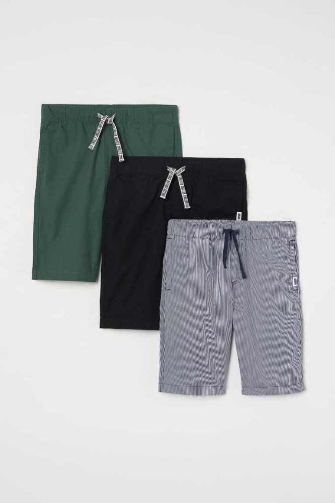 Bermudas H&M 3-pack Algodon Niños Grises Claro | 721543DJQ